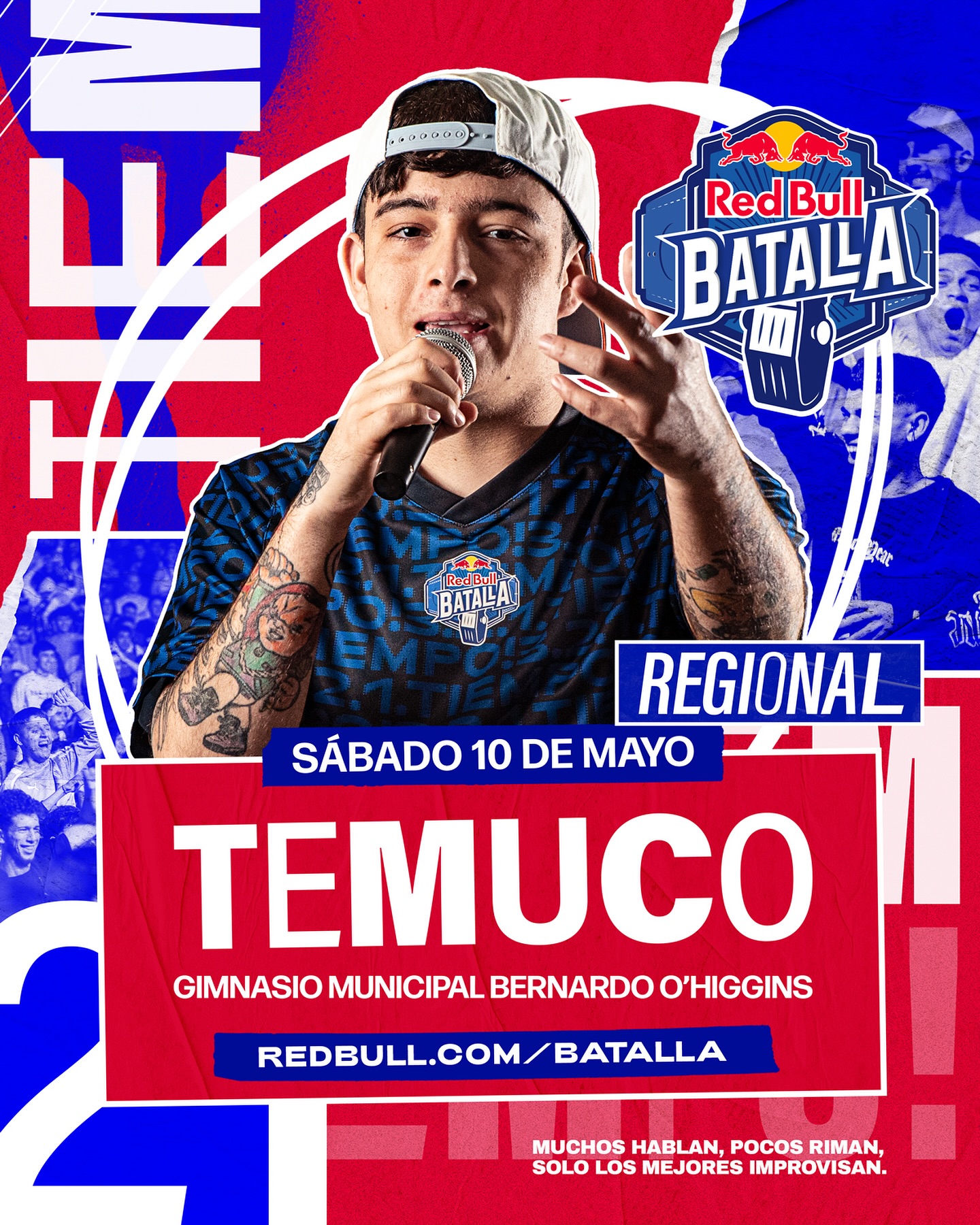 cartel Red Bull Final Regional TEMUCO Chile 2025 Red Bull Batalla