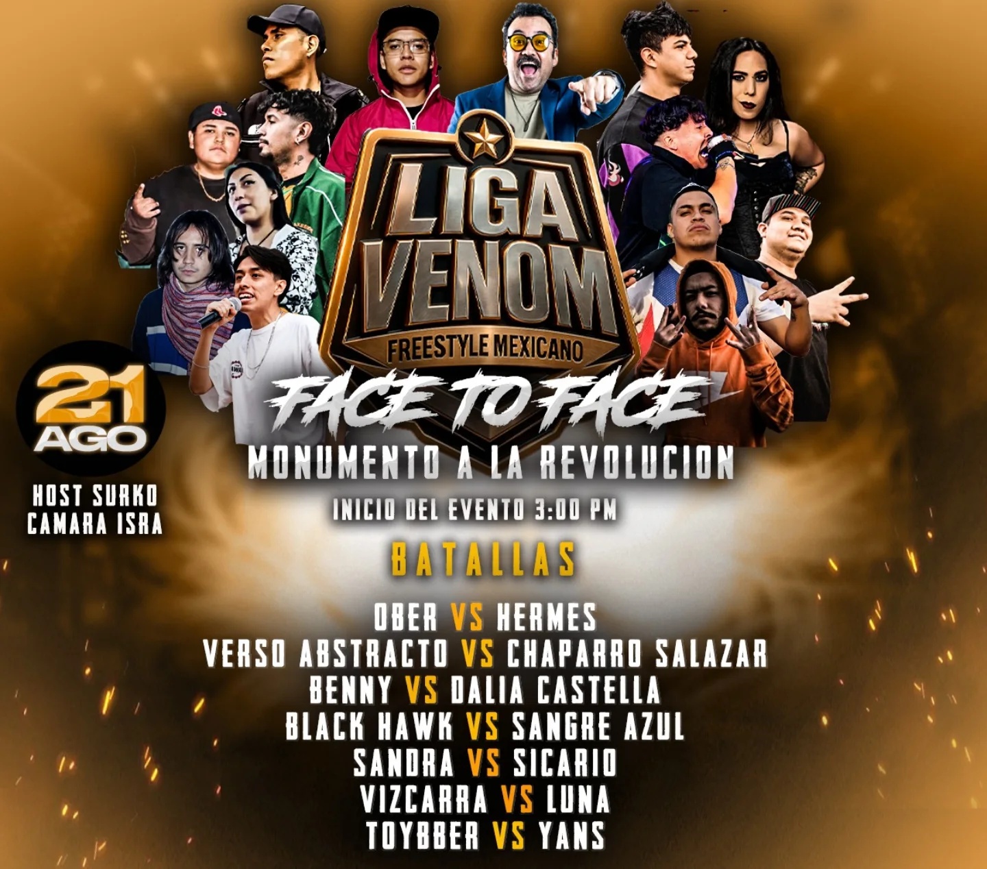 cartel FACE TO FACE Liga Venom