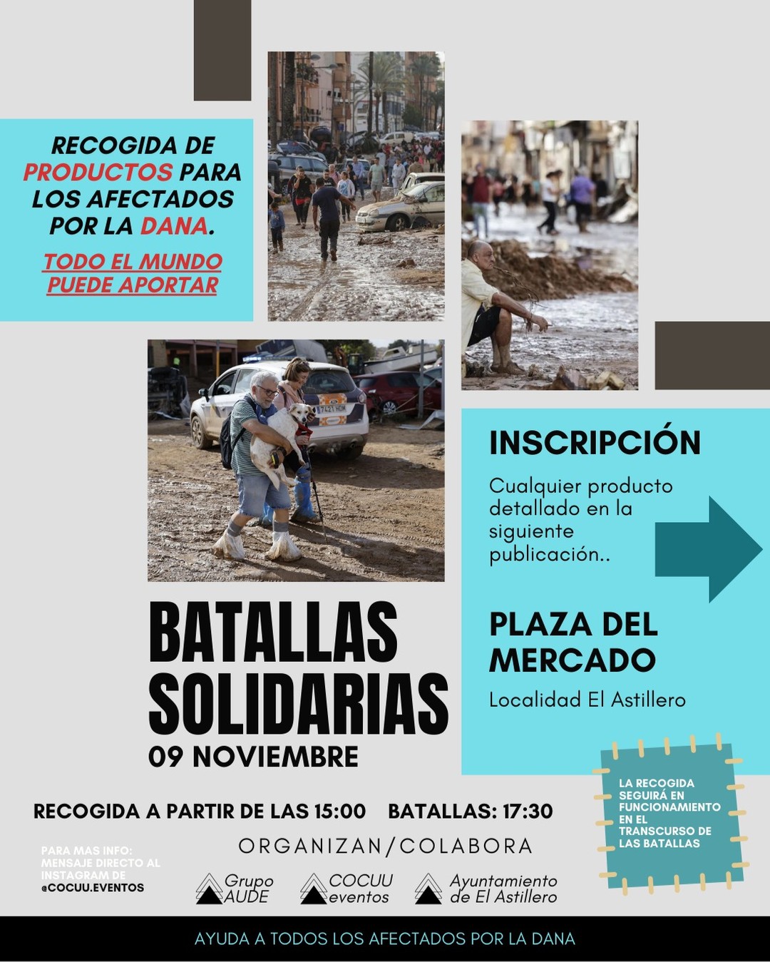 cartel BATALLAS SOLIDARIAS cocuu.eventos