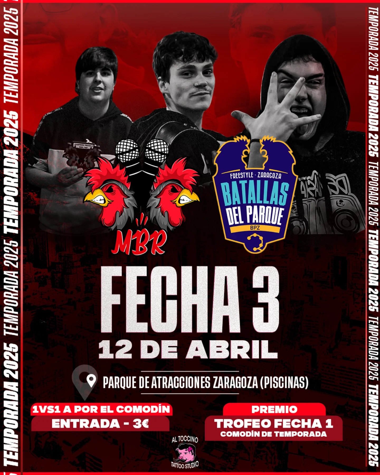 cartel MIRAELBUENRAP BPZ - FECHA 3 Miraelbuenrap