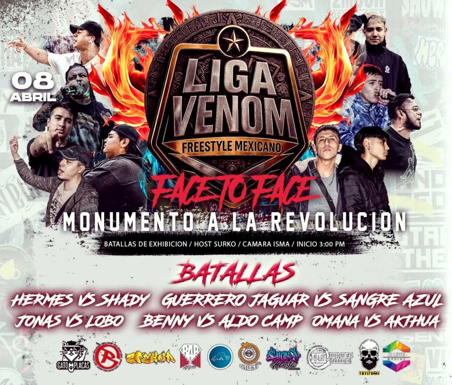 cartel LIGA VENOM FREESTYLE MEXICANO FACE TO FACE Liga Venom