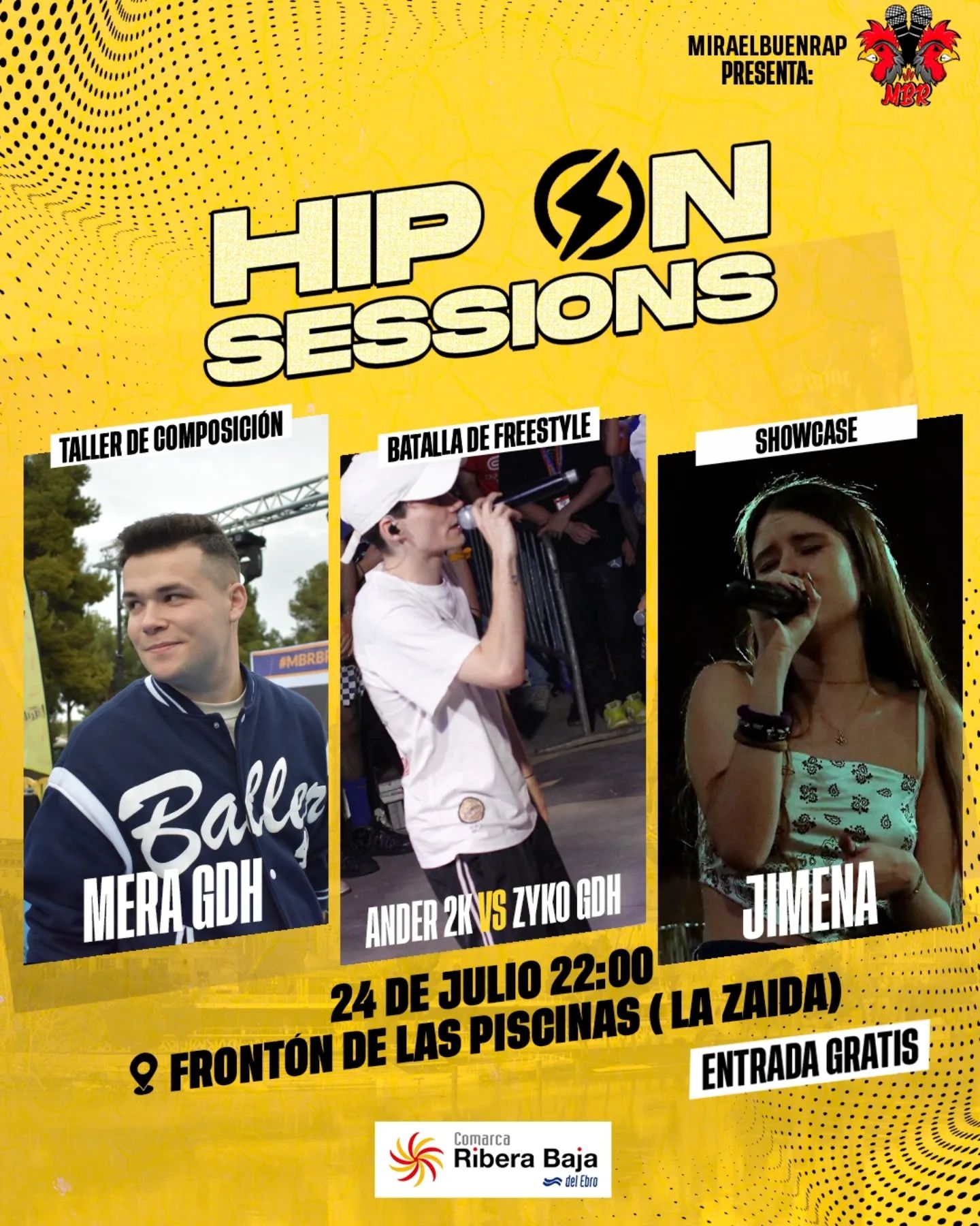 cartel HIP ON SESSIONS Miraelbuenrap