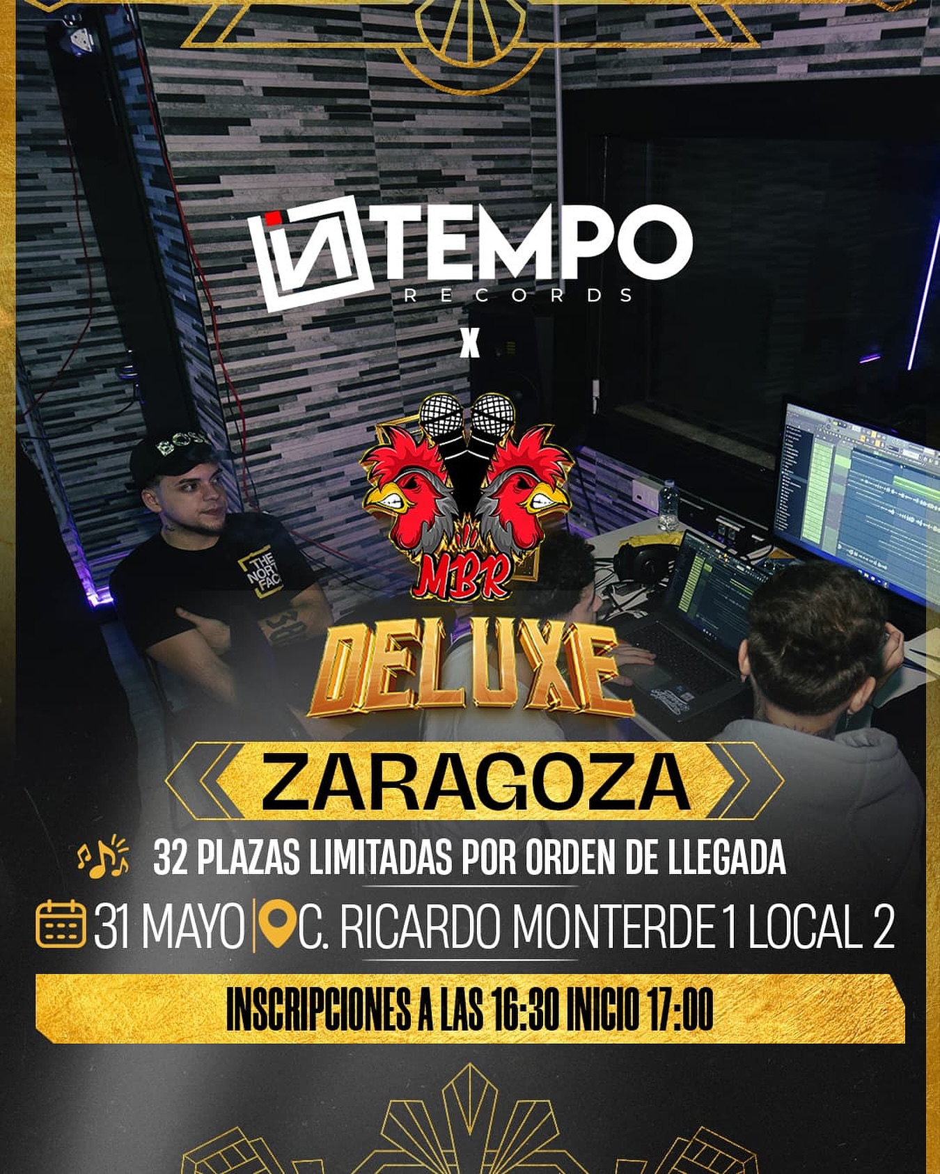 cartel TEMPO RECORDS X MBR DELUXE Miraelbuenrap