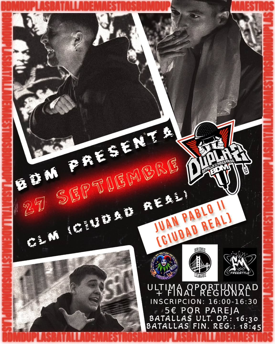 cartel BDM DUPLAS FINAL REGIONAL CIUDAD REAL BDM España Oficial