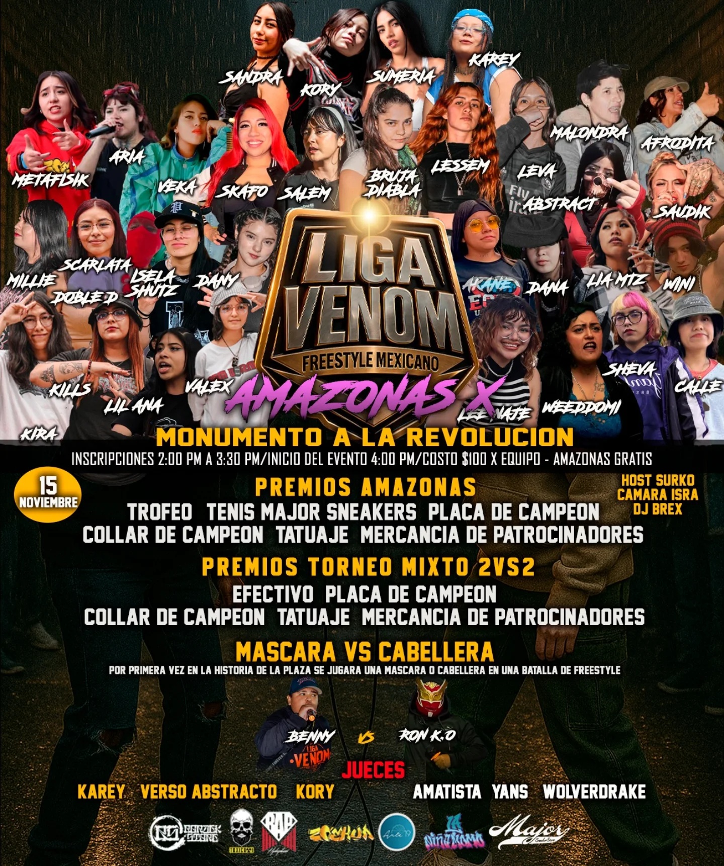 cartel Amazonas X - Liga Venom Freestyle Mexicano Liga Venom