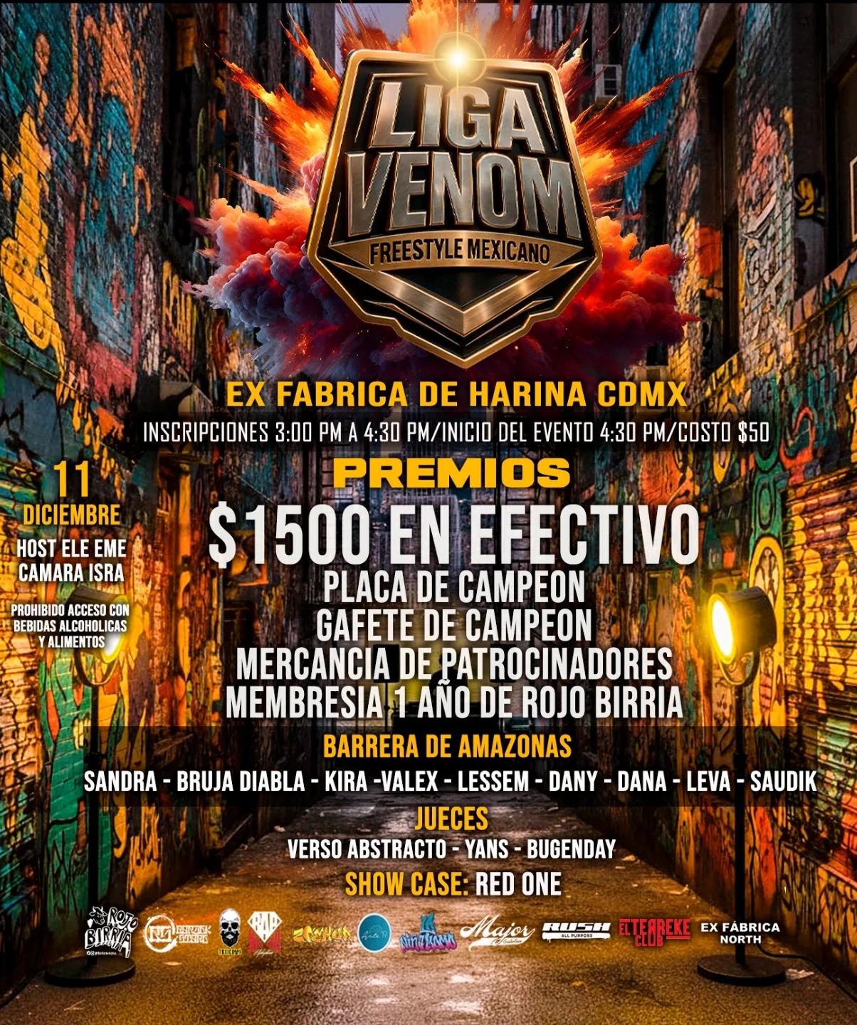 cartel LIGA VENOM FREESTYLE MEXICANO Liga Venom