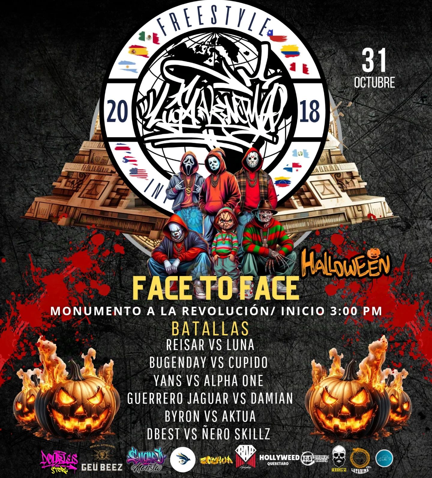 cartel FACE TO FACE HALLOWEEN Liga Venom