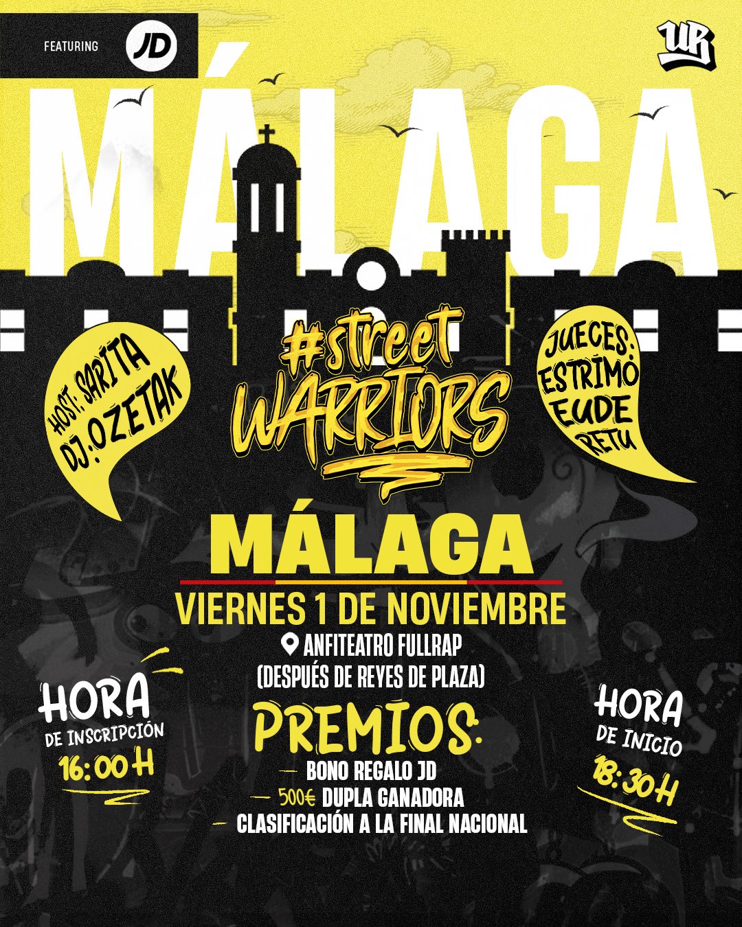 cartel STREET WARRIORS Málaga 2024 Street Warriors