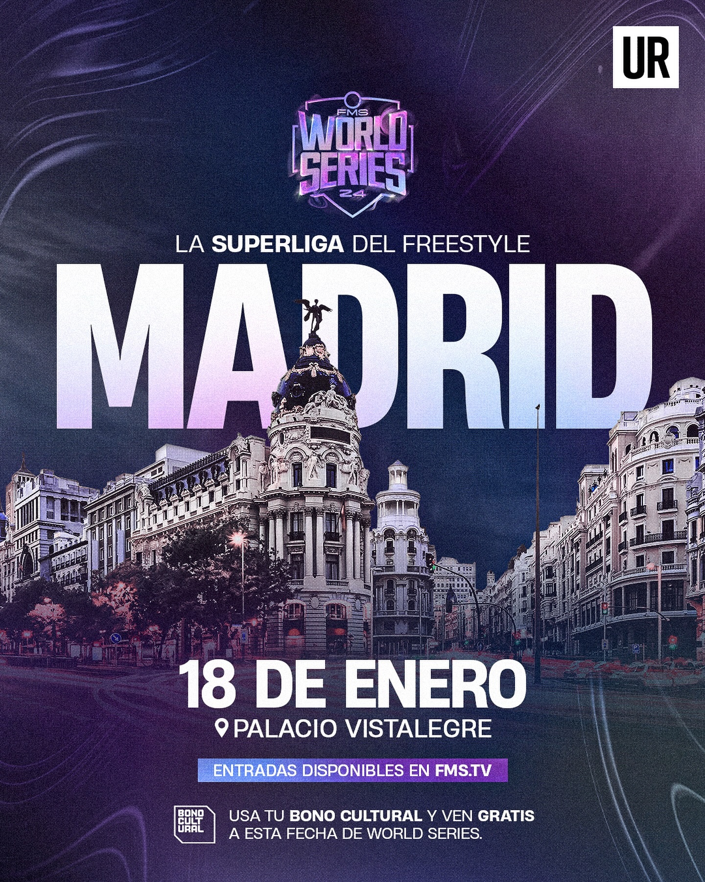 cartel FMS WORLD SERIES - FECHA 5 - MADRID FMS World Series