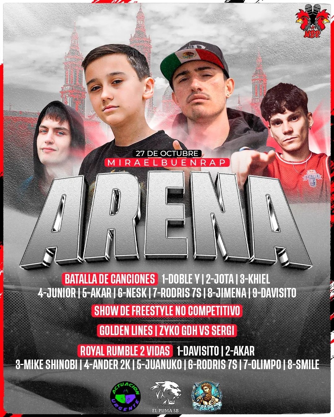 cartel MBR ARENA Miraelbuenrap