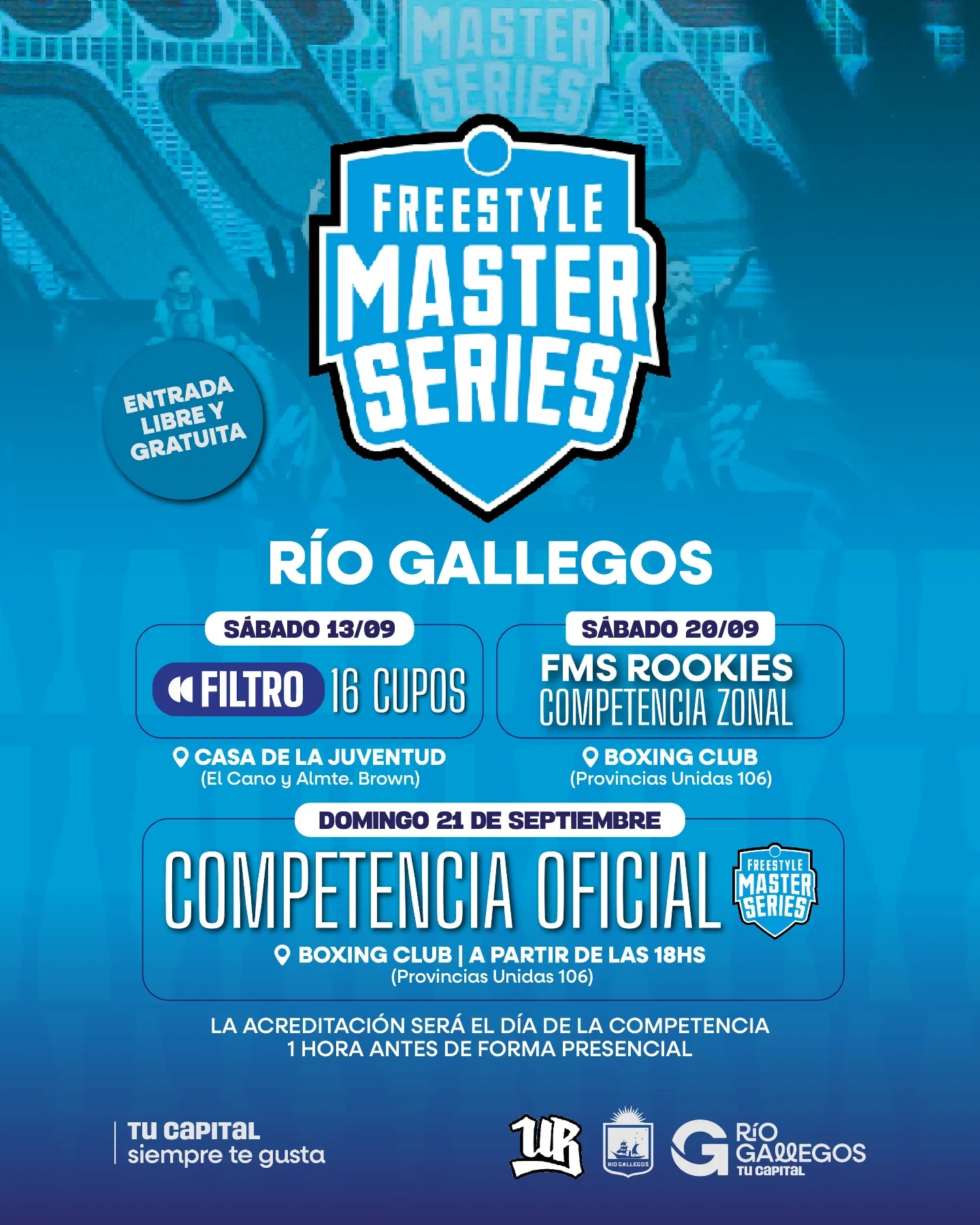 cartel FMS ROOKIES RIO GALLEGOS FMS Argentina