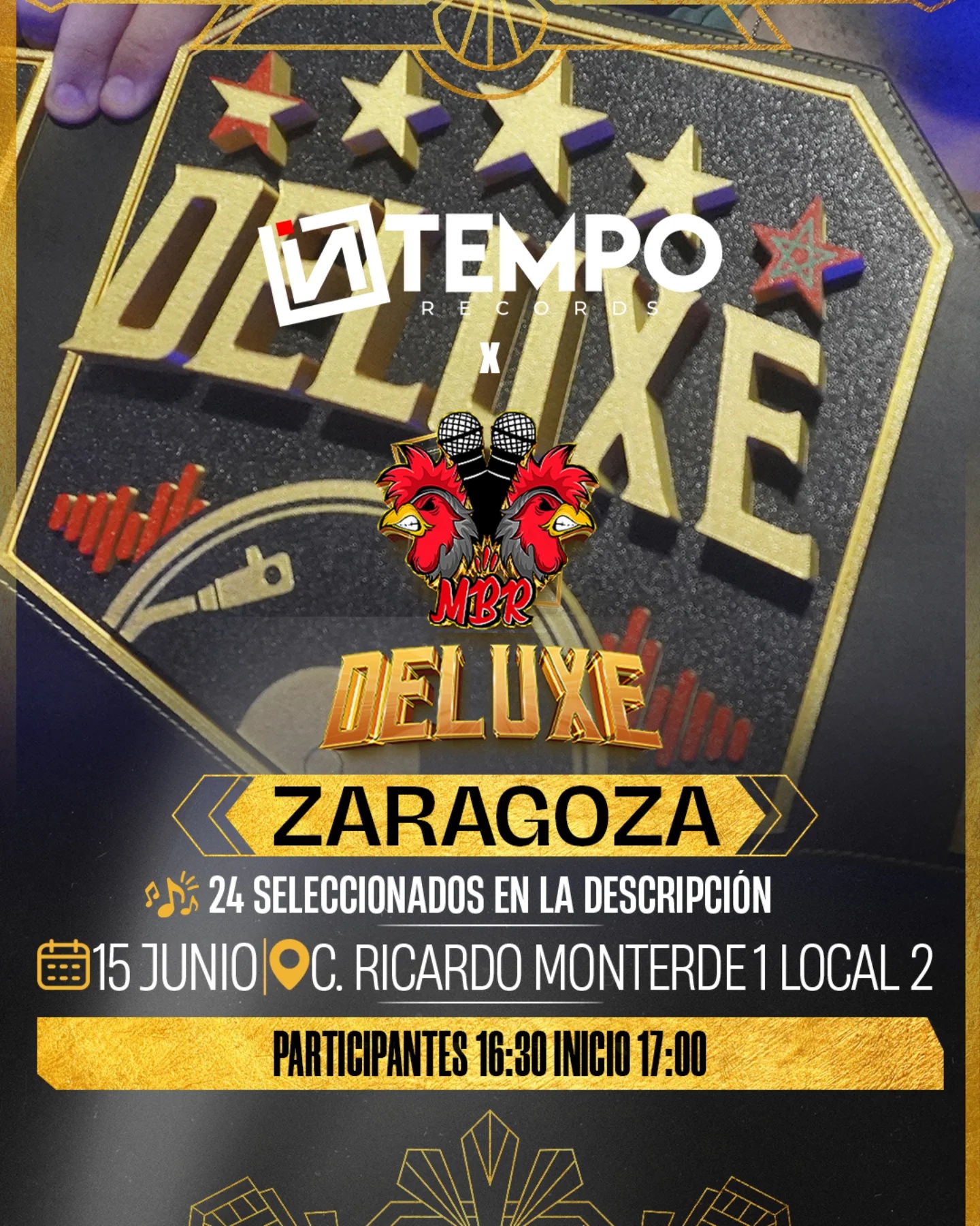 cartel MIRAELBUENRAP DELUXE SEGUNDA CLASIFICATORIA Miraelbuenrap